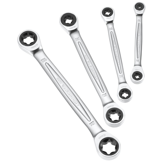 E6 to E24 Double Box-End TORX® Ratchet Wrench Set (4 pc.)
