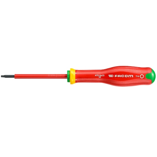 PROTWIST Isolated 1000 Volt TORX screwdriver side
 Tournevis PROTWIST TORX isolé 1000 Volts vue de côté