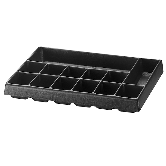 Plastic Storage Tray for Small Parts, 13 Cells-Suitcase